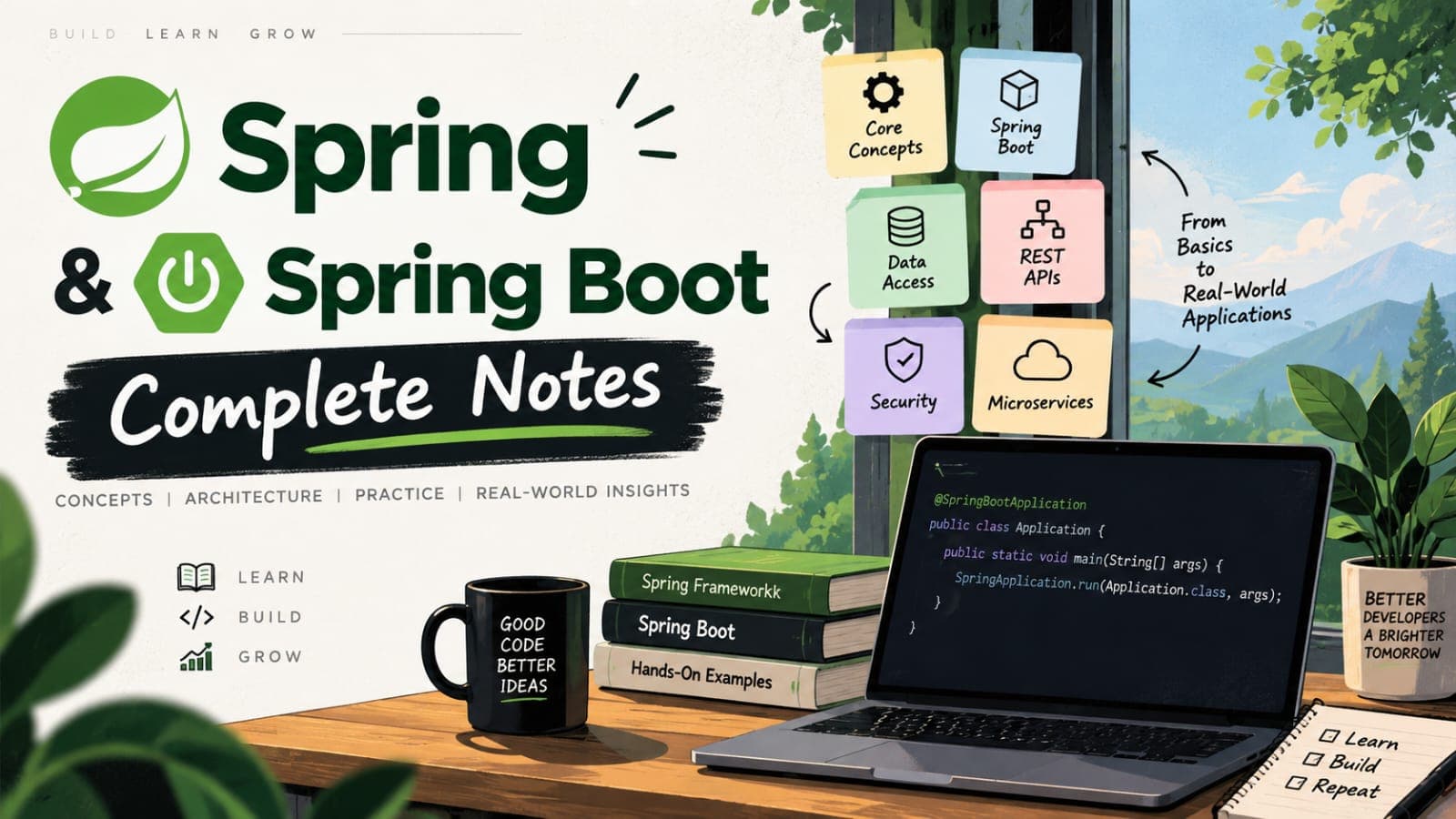 Cover Image for Spring Framework & Spring Boot: Complete Notes